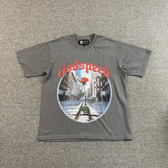 Godspeed Rose Print Logo Short Sleeves